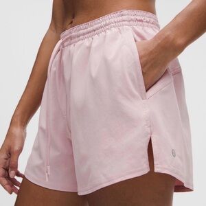 Like NEW Lululemon Pace Rival High Rise Pink Haze Shorts; 3 inch inseam